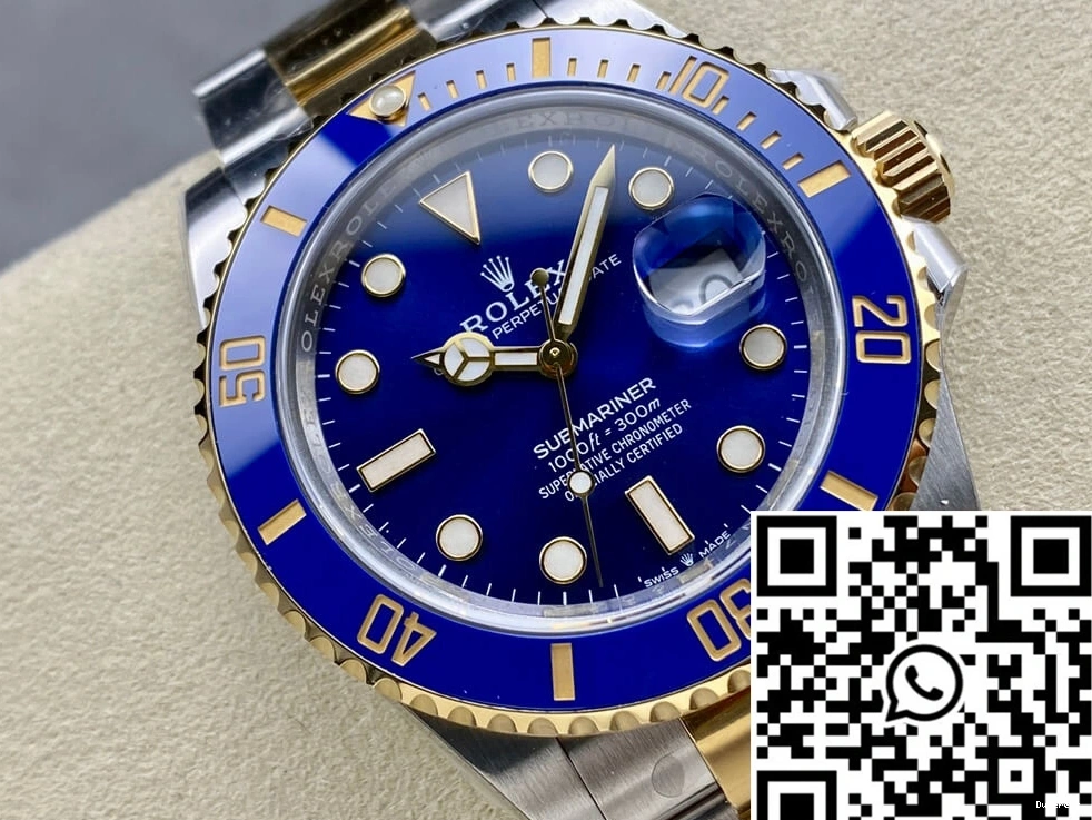 M126613LB-0002 Rolex 41MM Factory Clean Yellow Gold Submariner 0322